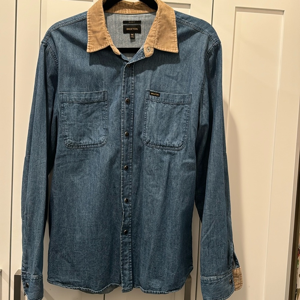 Brixton denim shirt with corduroy collar